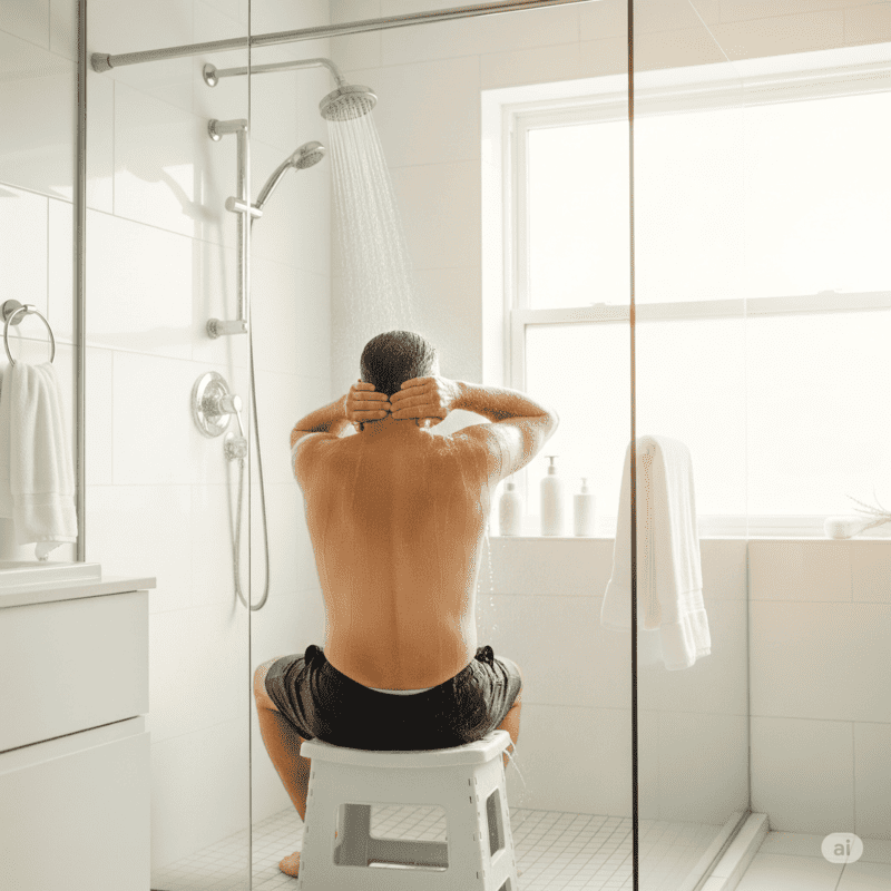 Sanitaire-et-Salle-de-Bain - Votre Spécialiste du Matériel Médical à Domicile a prix discount Siège de douche ergonomique offrant confort et sécurité pour la toilette quotidienne