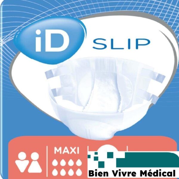 Change complet iD Expert Slip Maxi pour incontinence sévère, avec le logo Bien Vivre Médical.